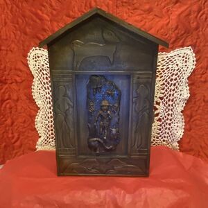 African Art Wall Hanging Key Box Arister Gifts Wall‎ Decor African Plaque Front